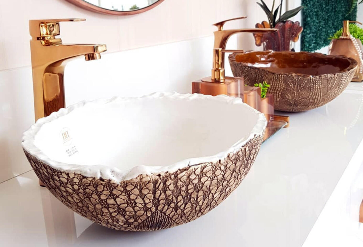 Cubas Renda Caramelo e Branca